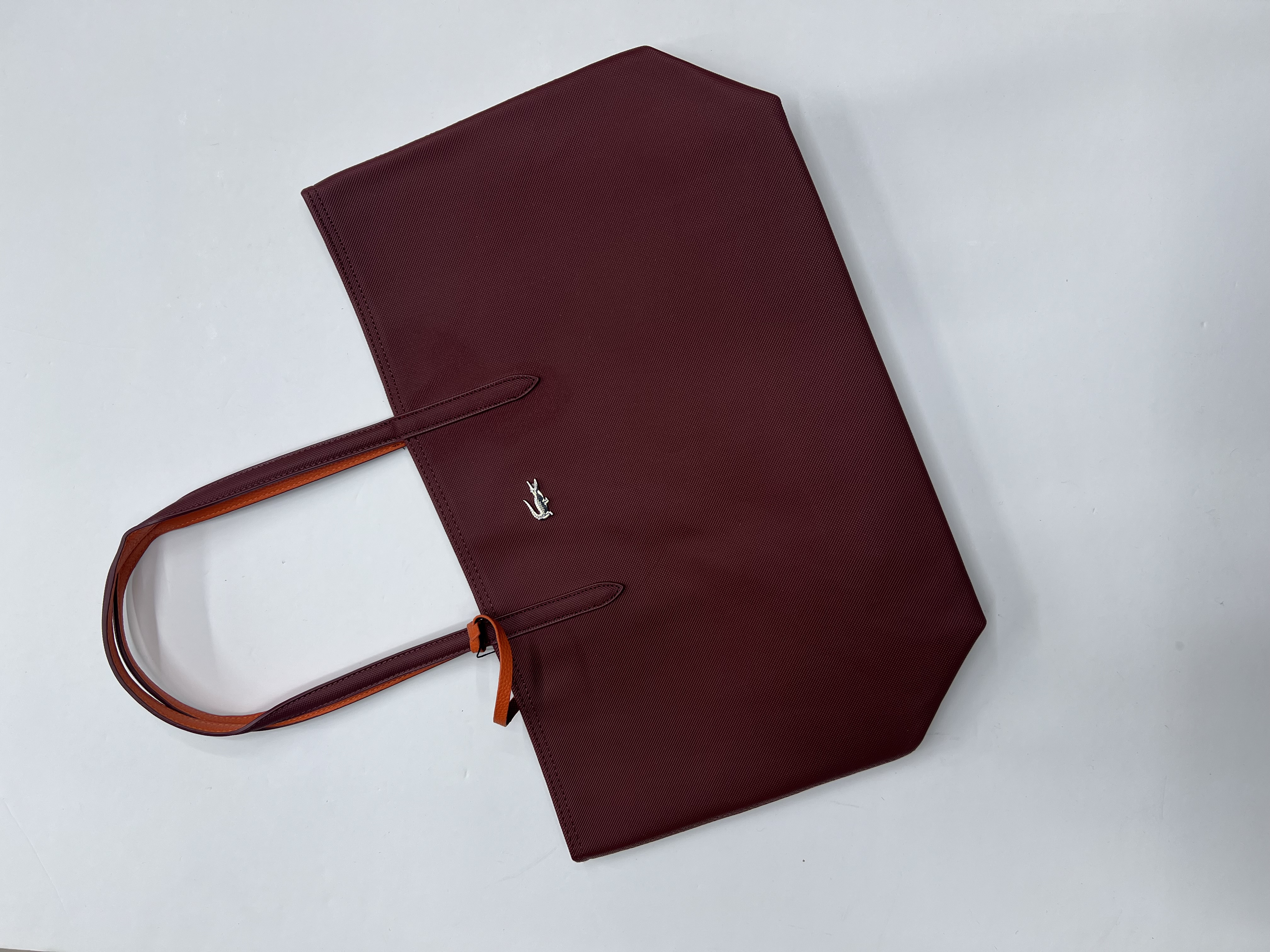 کیف زنانه لاگوست دو رو مدل Tote Bag زرشکی و نارنجی